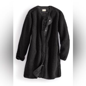 Vera Bradley Black Sherpa Teddy Coat Jacket Large